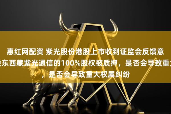 惠红网配资 紫光股份港股上市收到证监会反馈意见：控股股东西藏紫光通信的100%股权被质押，是否会导致重大权属纠纷